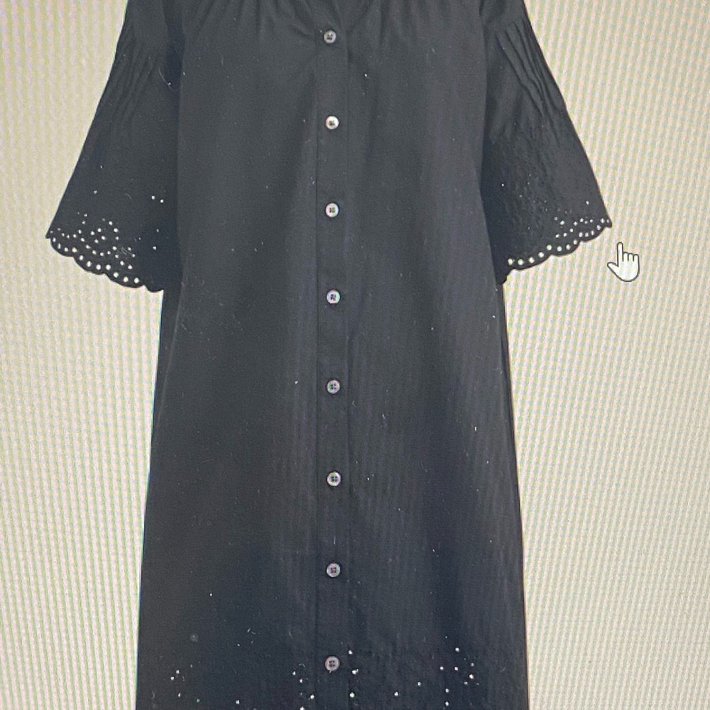 J. Crew Black and White Off the Shoulder Midi Sundress